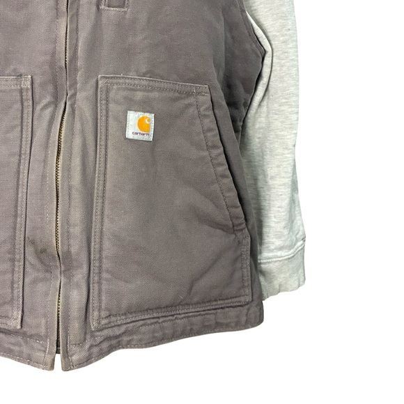 [L] CARHARTT Vest Sherpa-Lined Canvas Work Vest – Size large (12/14) - Picture 3 of 6
